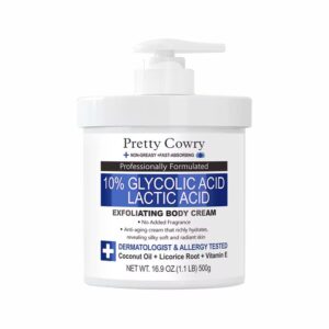 Pretty Cowry 10% Glycolic Acid + Lactic Acid Exfoliating Body Cream – 500g