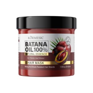 KORMESIC Batana Oil Hair Mask – Deep Repair & Moisturising Treatment for Dry, Damaged & Frizzy Hair, Strengthening & Smoothing Formula for Soft, Shiny Hair (500ml)
