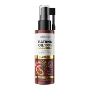 KORMESIC Batana Oil 100% Hair Oil – Deep Nourishing Moisturising Oil for Dry, Damaged & Frizzy Hair, Shine & Smooth Finish with Botanical Extracts (60ml)