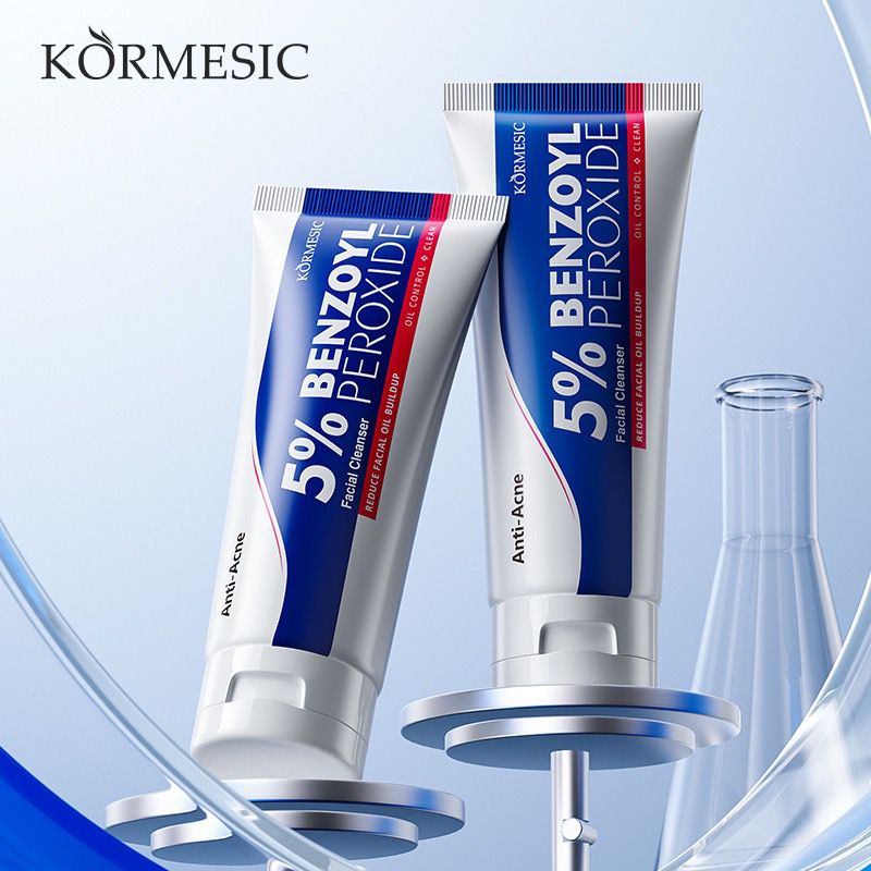 KORMESIC 5% Benzoyl Peroxide Acne Face Wash – Deep Pore Cleansing Anti-Acne Cleanser for Oily & Acne-Prone Skin, Oil Control & Breakout Treatment (Face Cleanser) - Image 2