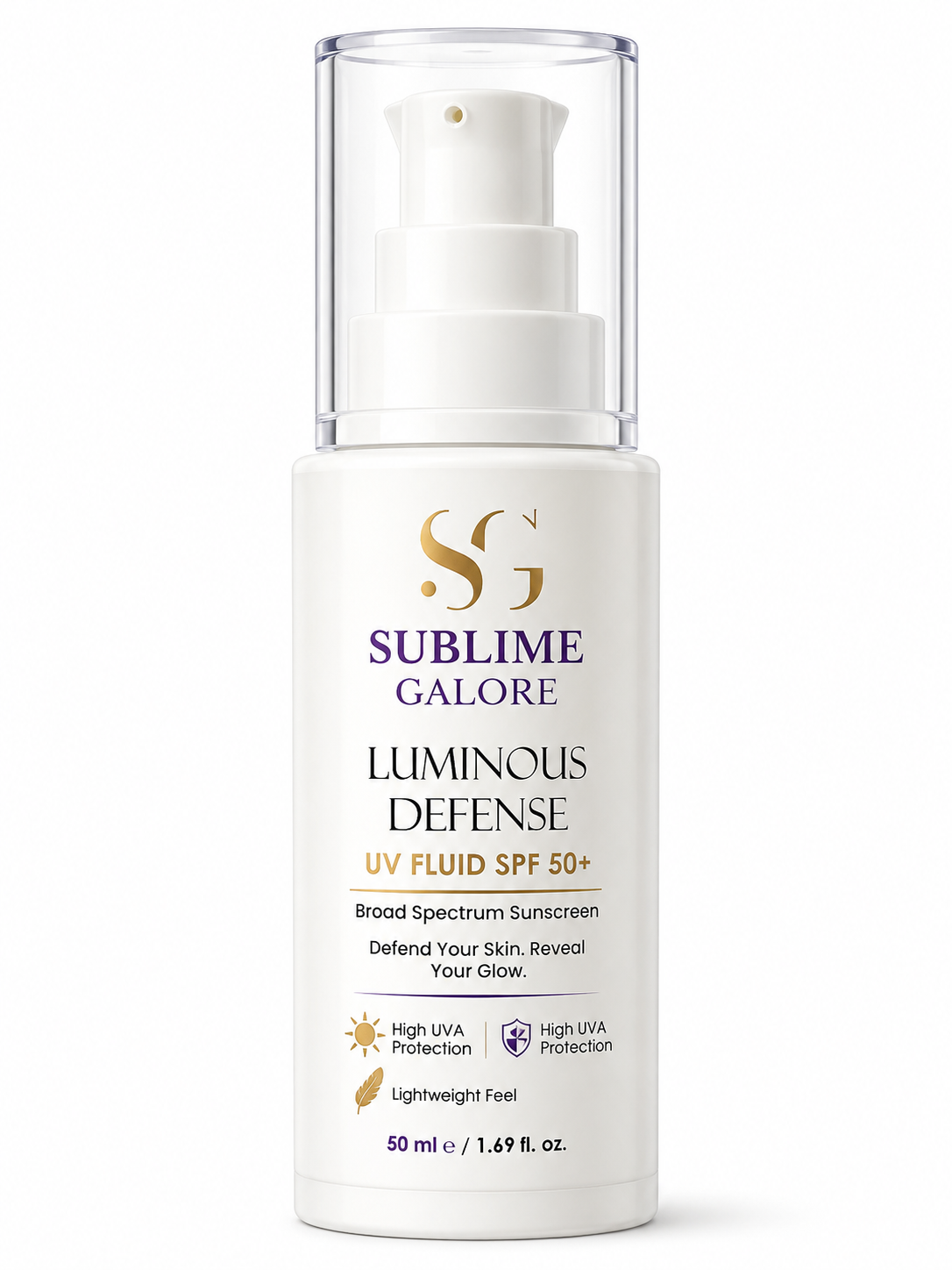 Sublime Galore Luminous Defense UV Fluid SPF 50+ (50ml) - Image 5