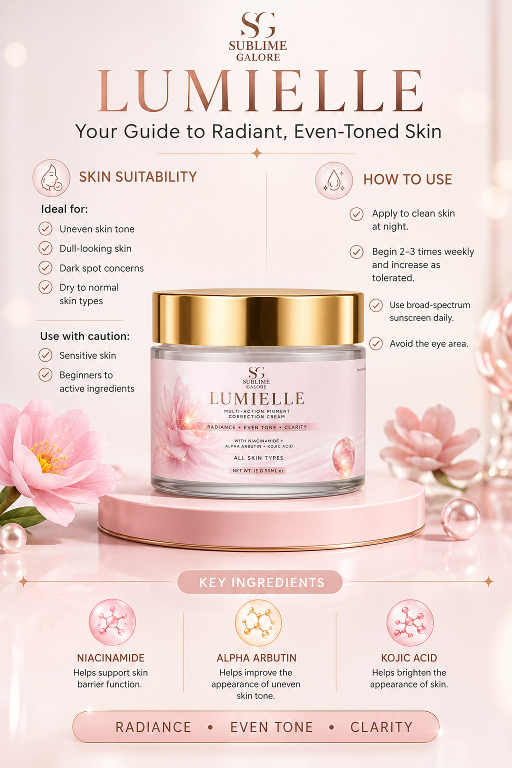 Sublime Galore Lumielle Multi-Action Pigment Correction Cream (50ml) - Image 7