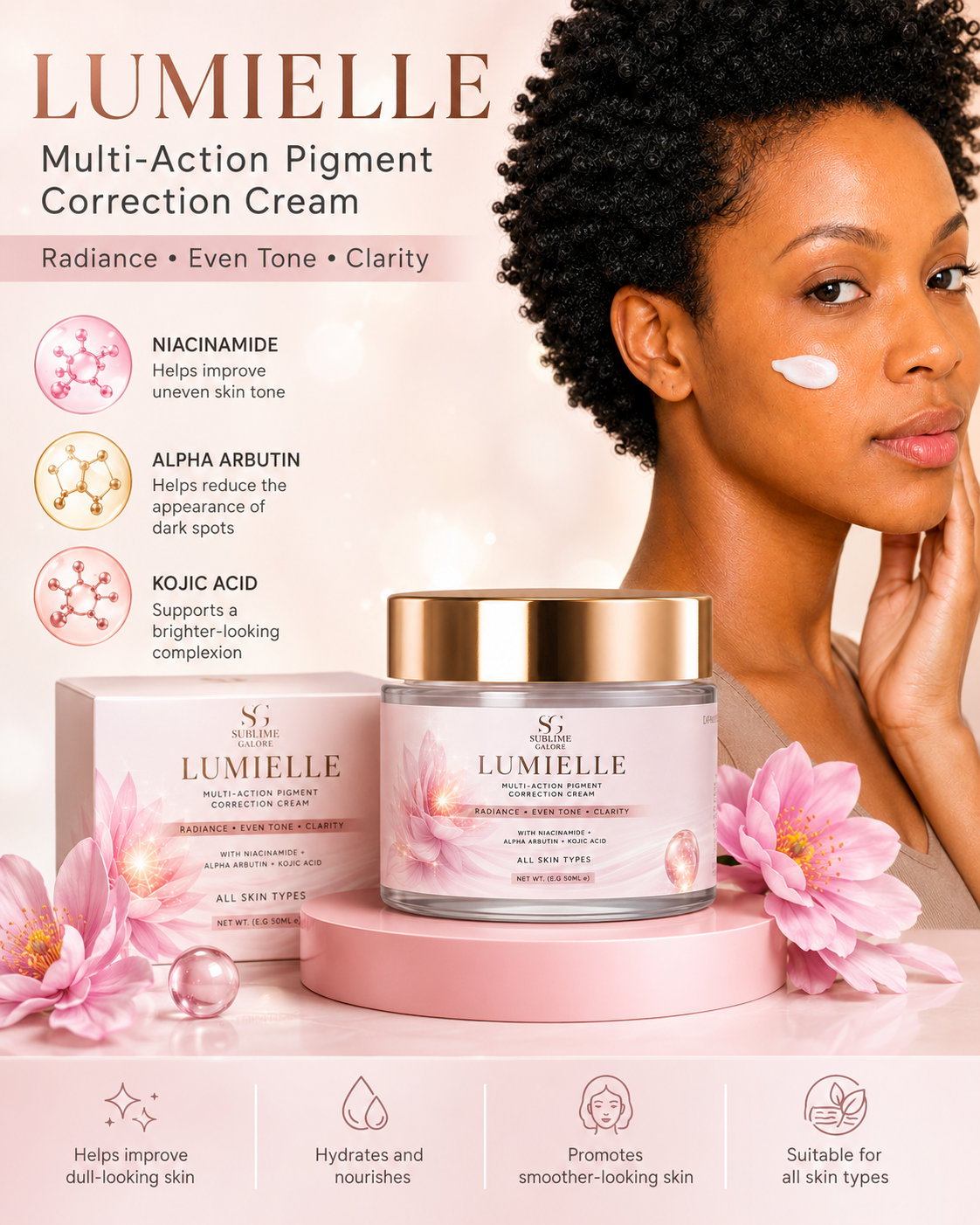 Sublime Galore Lumielle Multi-Action Pigment Correction Cream (50ml) - Image 6
