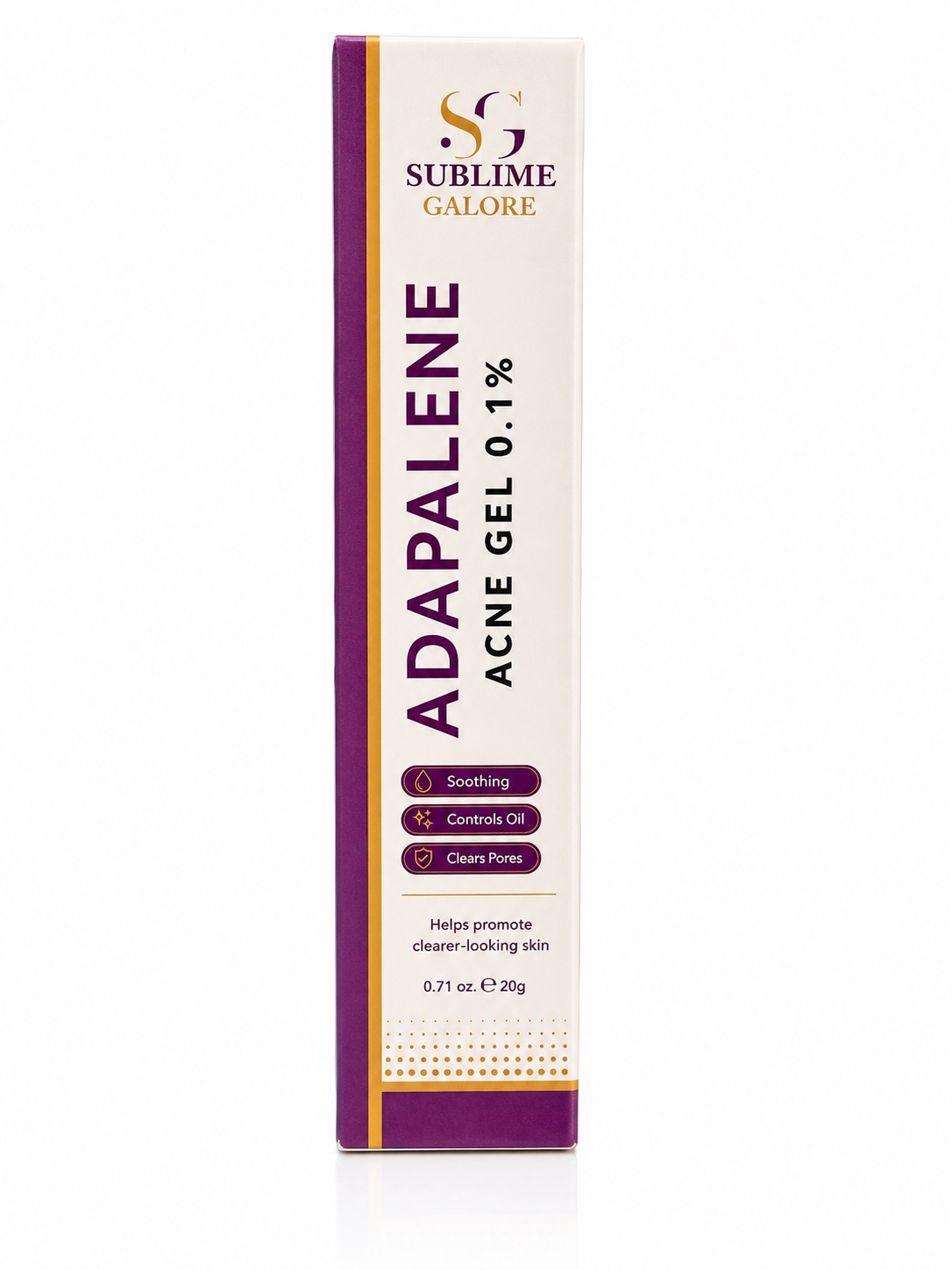 Sublime Galore Adapalene Gel 0.1% – Acne Gel for Acne-Prone Skin 20g - Image 9
