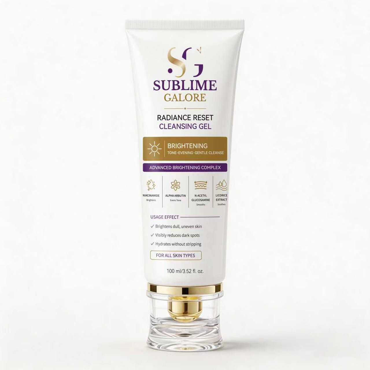 Radiance Reset Brightening Face Cleanser 100ml | Sublime Galore - Image 3
