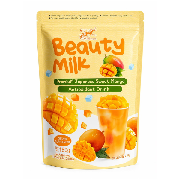 Beauty Milk Premium Japanese Sweet Mango Antioxidant Drink – 10 Sachets, 180g