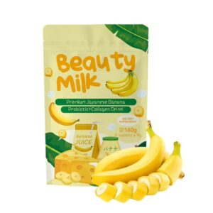 Alternative view of Beauty Milk Premium Japanese Banana Probiotic + Collagen Drink – 10 Sachets, 180g