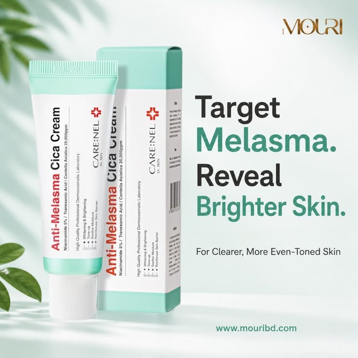 CARE:NEL Anti-Melasma Cica Cream 40ml – Brightening Cream for Dark Spots - Image 3